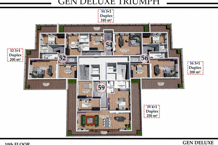 Квартира 1+1 в Алании, Турция | STE-35768