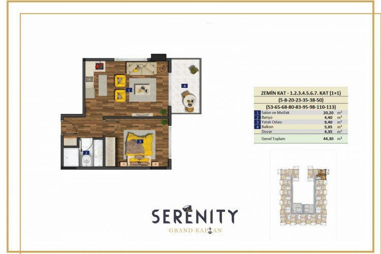 Квартира 2+1 в Алании, Турция | PBB-24385