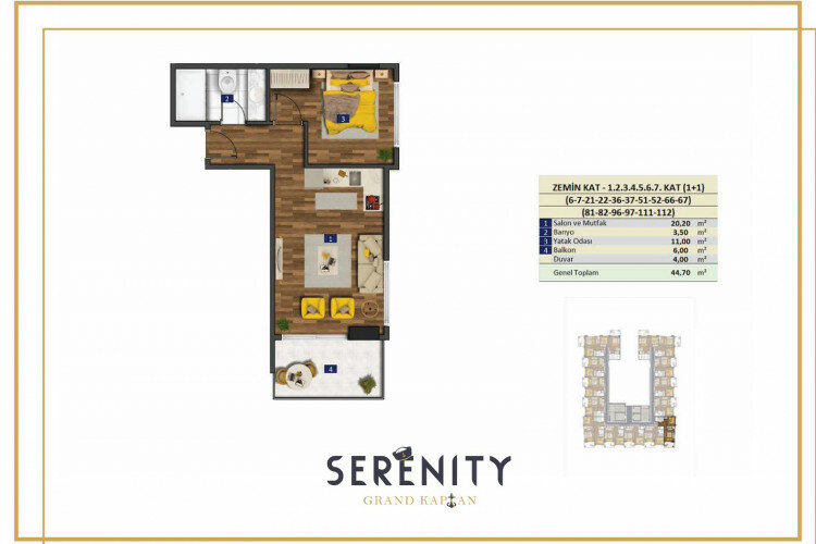 Квартира 2+1 в Алании, Турция | PBB-24385